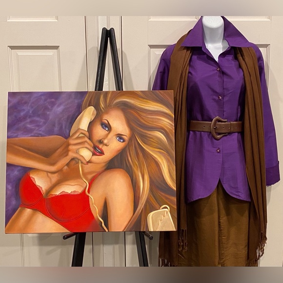 Connie Robertson vintage purple silk jacket - Picture 4 of 11